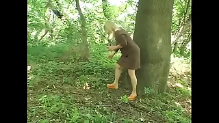 Mature well-padded blonde Sharone Lane seduced young guy fro the forrest